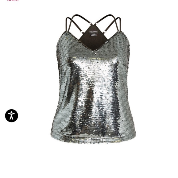 NWT City Chic Glimmer Halter Top - Picture 4 of 5